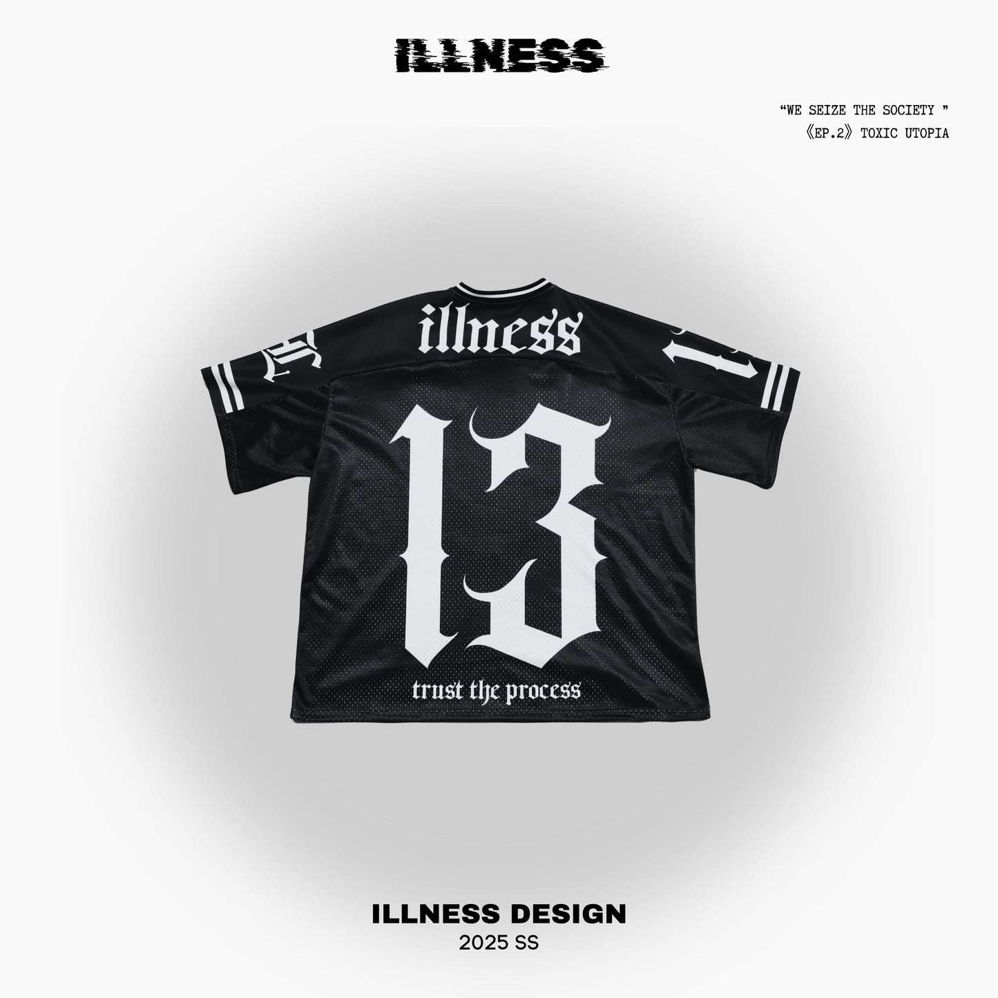 ILLNESS CLASSIC JERSEY BLACK / 經典款橄欖球衣黑
