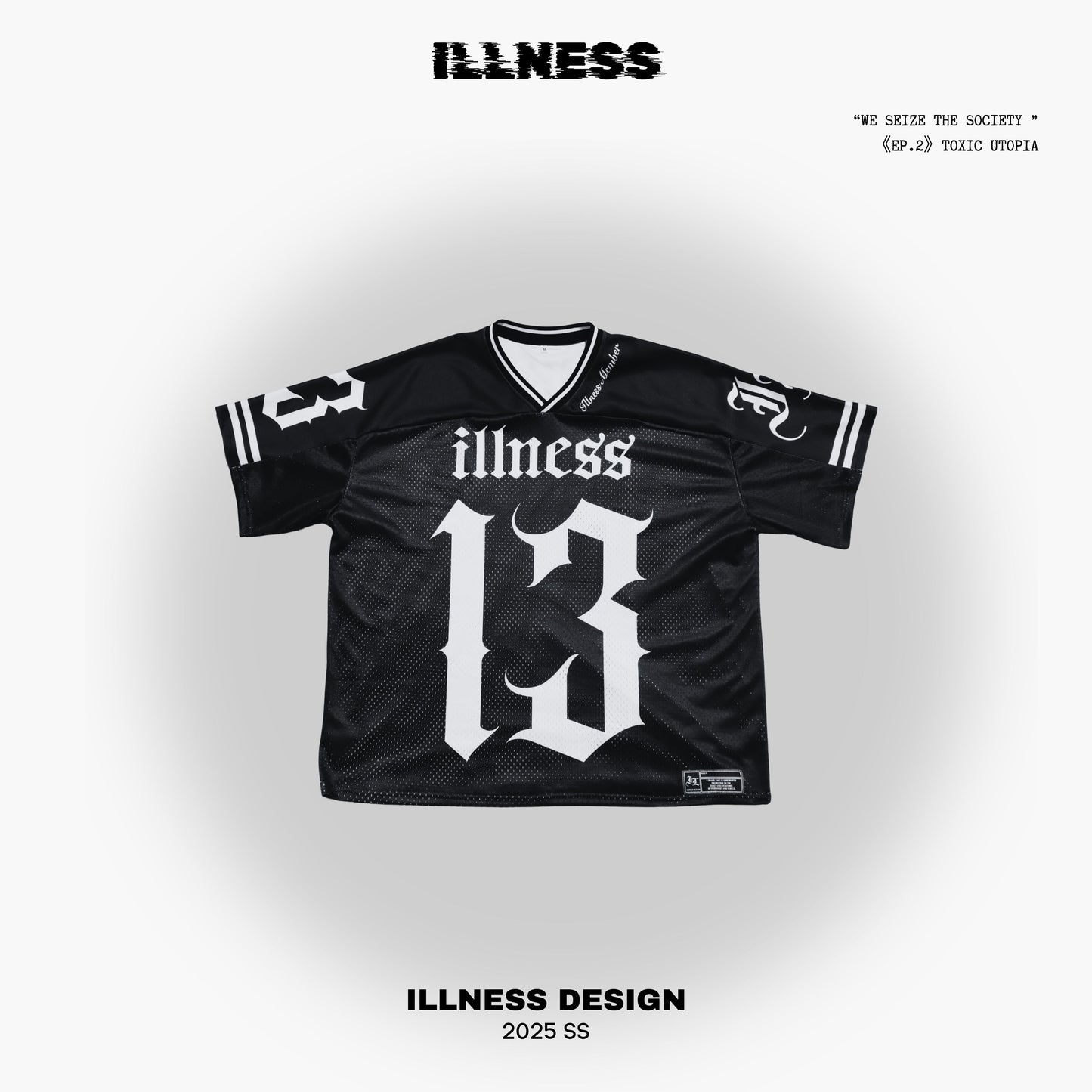 ILLNESS CLASSIC JERSEY BLACK / 經典款橄欖球衣黑