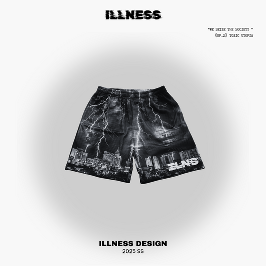 LIGHTING STORM ILNS SHORTS / 閃電網眼球褲