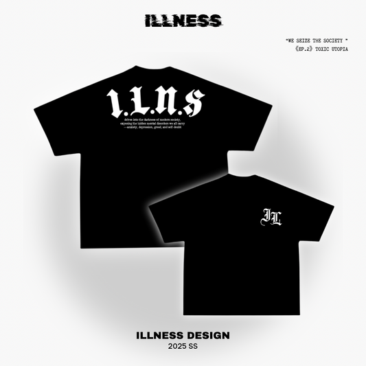 “I.L.N.S” 25ss logo Tee [BLACK]